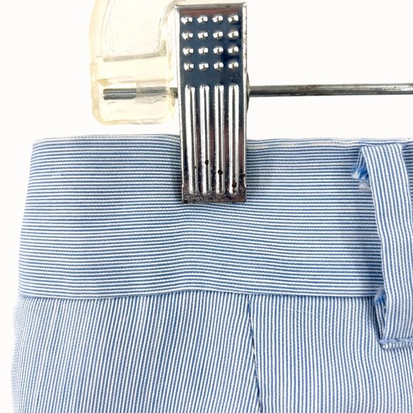 VINTAGE 60's PALLADIUM Men's Blue & White Pinstriped Flat Front Dress Pants - M - Picture 6 of 8
